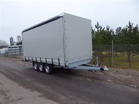 Boss 500-3500 ladtrailer m/3 aksler og høj presenning